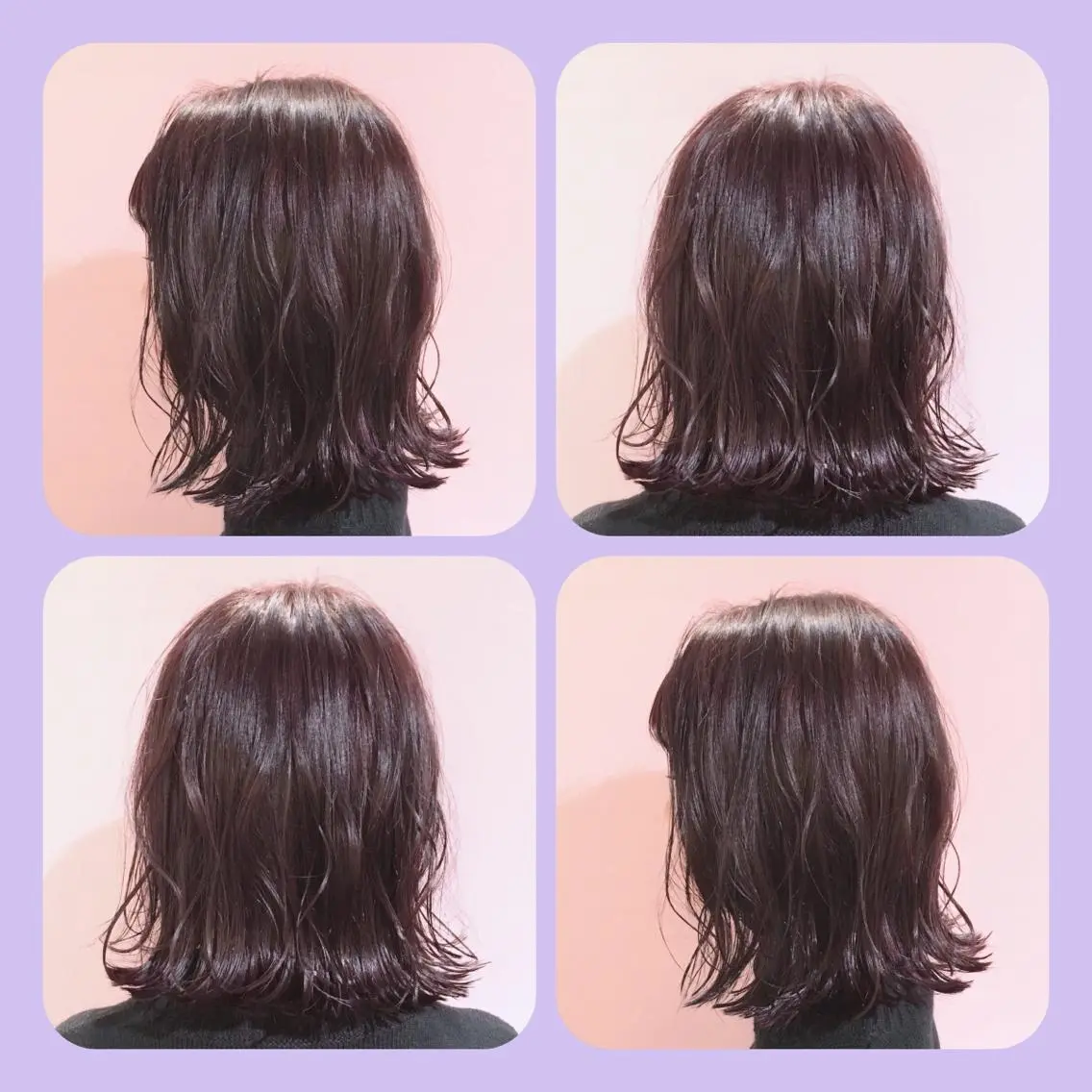 ミディアム カラー ヘアアレンジ バイオレットカラー 柔らか垢抜けｶﾗｰと ｶｯﾄ🫧ASUKAのヘアスタイル