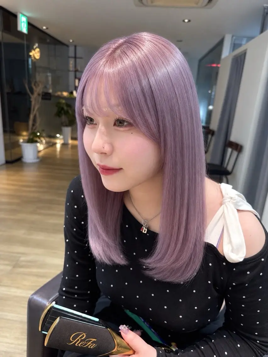 ロング ヘアカラー 川畑 心子のヘアスタイル