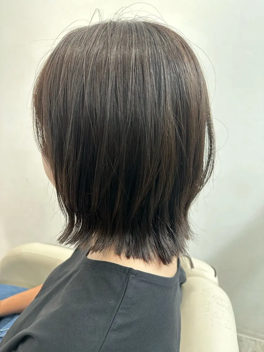 ミディアム ボブレイヤー ボブ レイヤーカット カット ヘアカラー トリートメント 佐藤 はるとのヘアスタイル