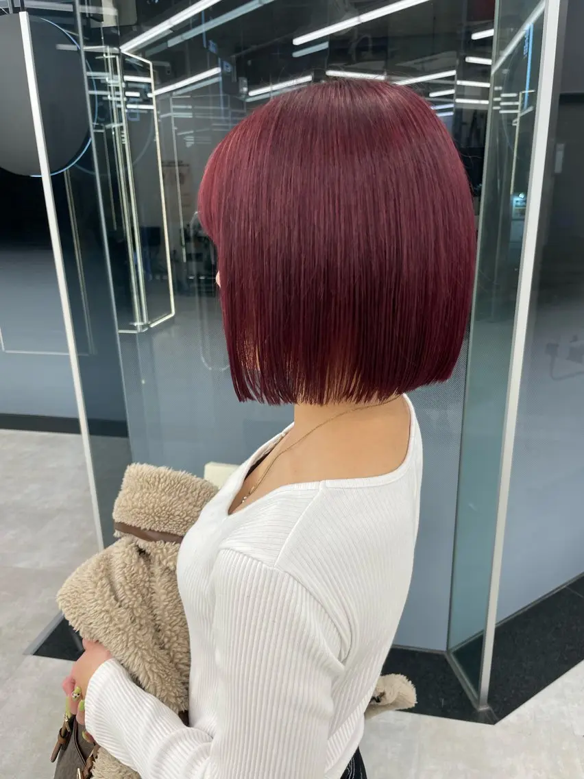 ミディアム カラー ヘアアレンジ ヘアカラー トリートメント 【Sweep】おじま のぞみのヘアスタイル