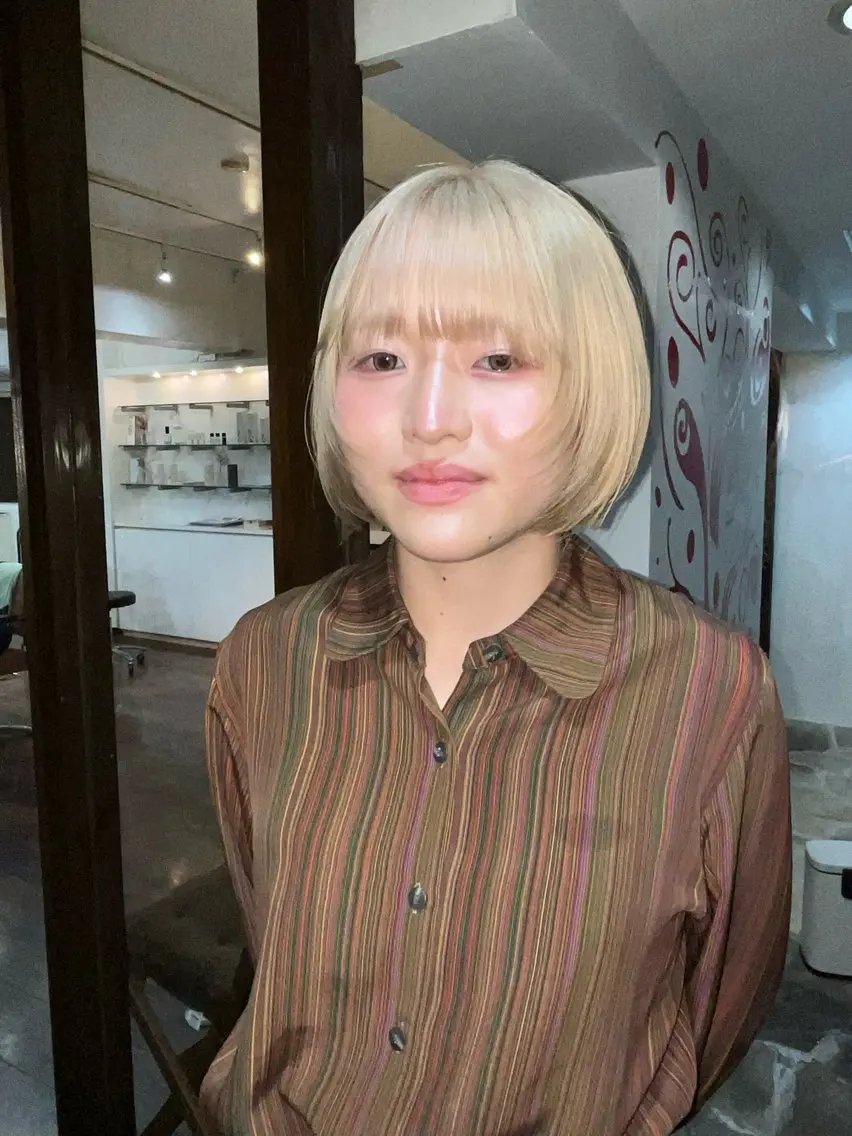 ミディアム ヘアカラー 似合わせパーマ/ 山本銀次郎のヘアスタイル