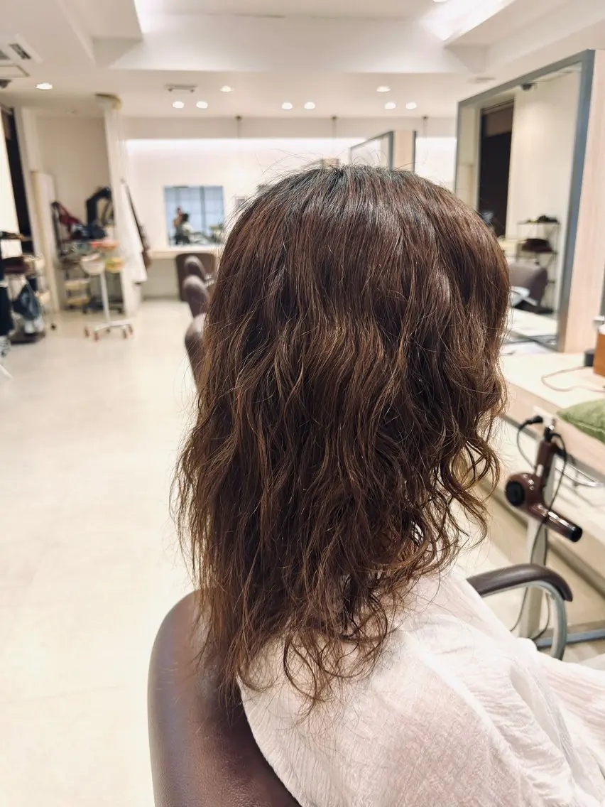 ミディアム パーマ 滝川 コウタのヘアスタイル