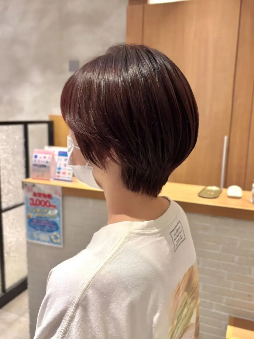 ショート ショートボブ ボブ ショートヘア カット ヘアカラー レイヤー/髪質改善 🎀新谷ハルヒ🎀のヘアスタイル