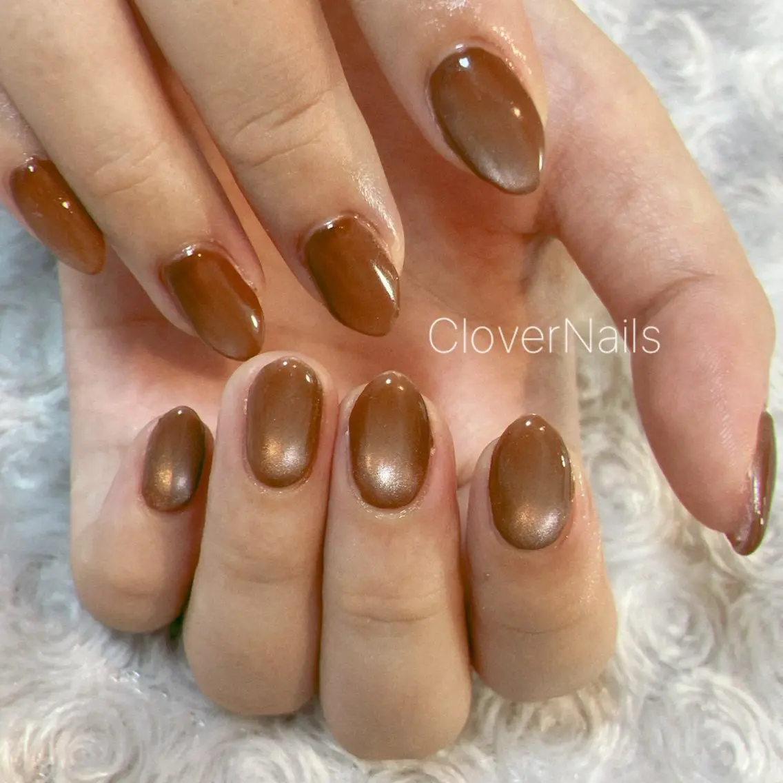 ハンドマグネットネイル(オフなし)マグネットカラー一色で単色ネイル🧲💅の写真