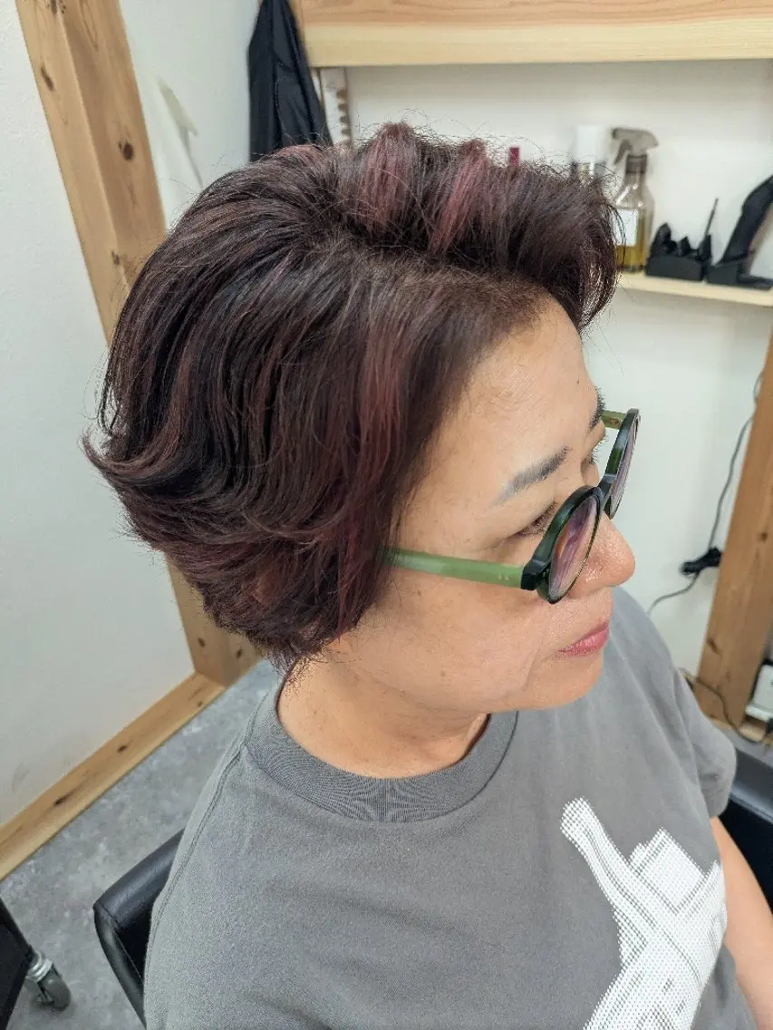 ショート カラー カット ヘアカラー 浜松/篠原町 ハリコシ艶カラーのヘアスタイル
