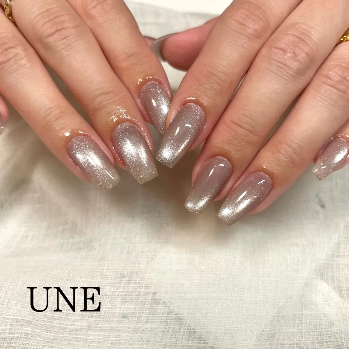 ネイル フラッシュネイル フラッシュマグ UNE.【ユヌ】 Jr.NANAのネイルデザイン