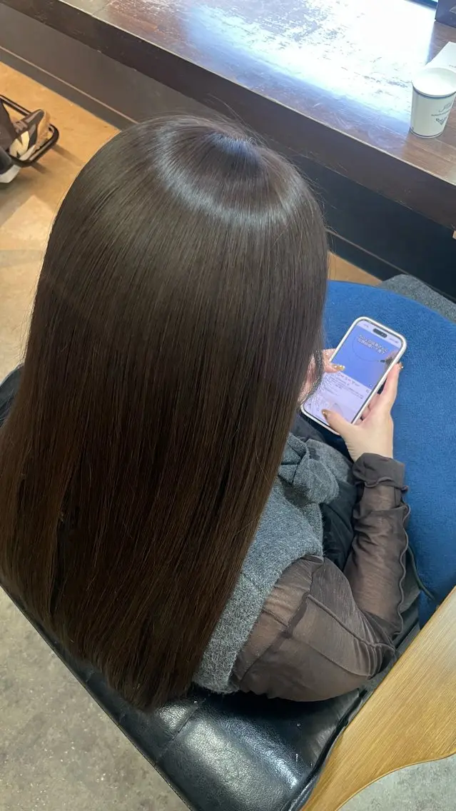 ロング カット 縮毛矯正 トリートメント レイヤー/デジパ SAKIのヘアスタイル