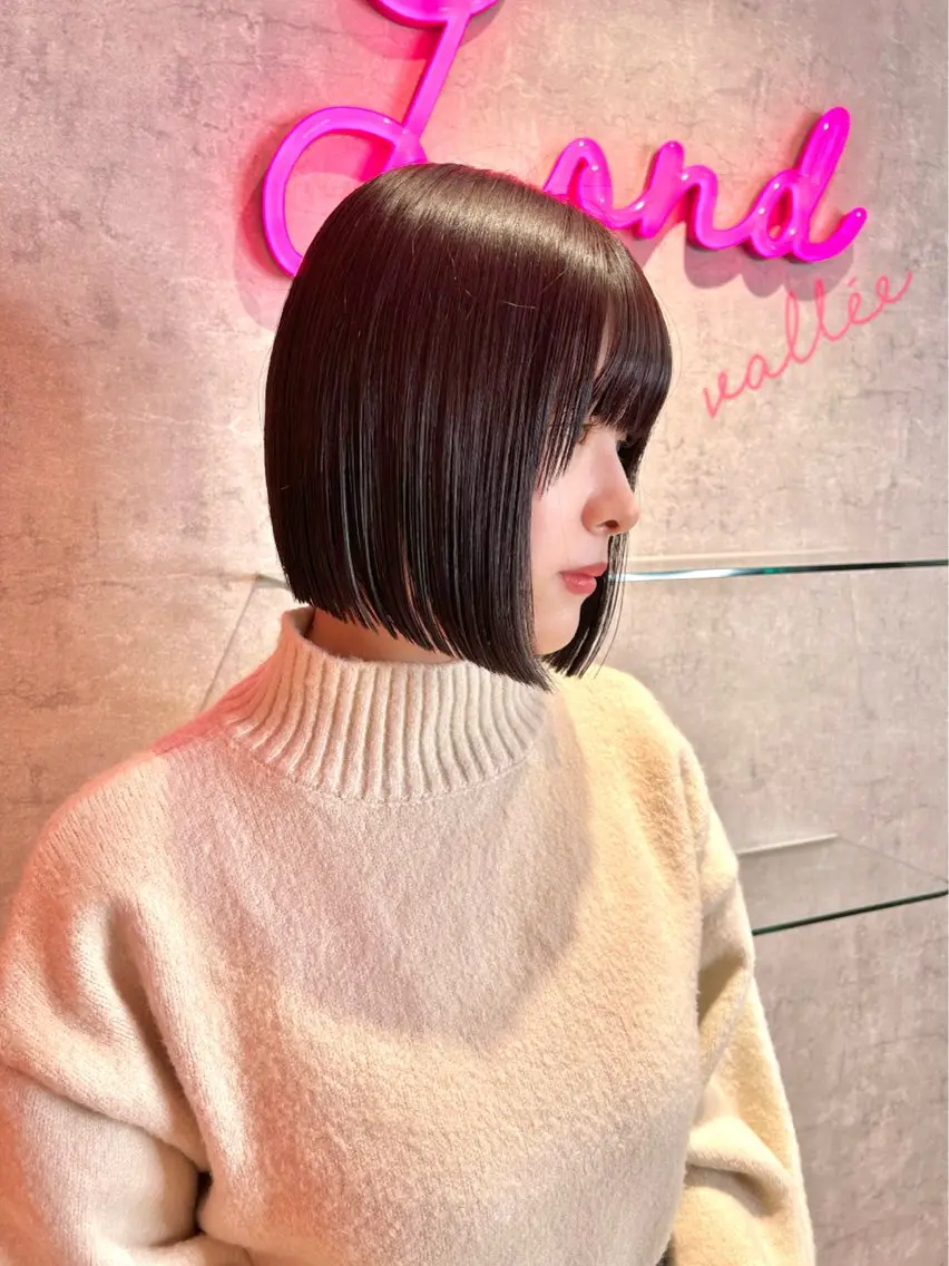 ショート カラー 莉乃/縮毛矯正/髪質 改善/艶カラーのヘアスタイル