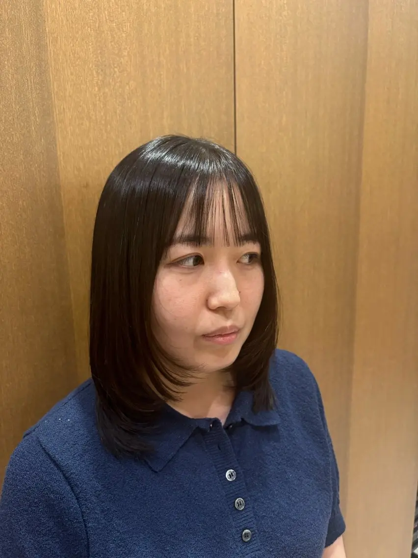 ミディアム 縮毛矯正 寺本 心のヘアスタイル