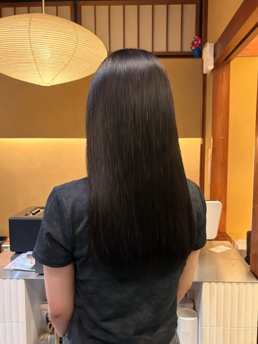 ロング カラー 透明感カラー ロング トリートメント ヘアカラー トリートメント saho ⟡.·のヘアスタイル