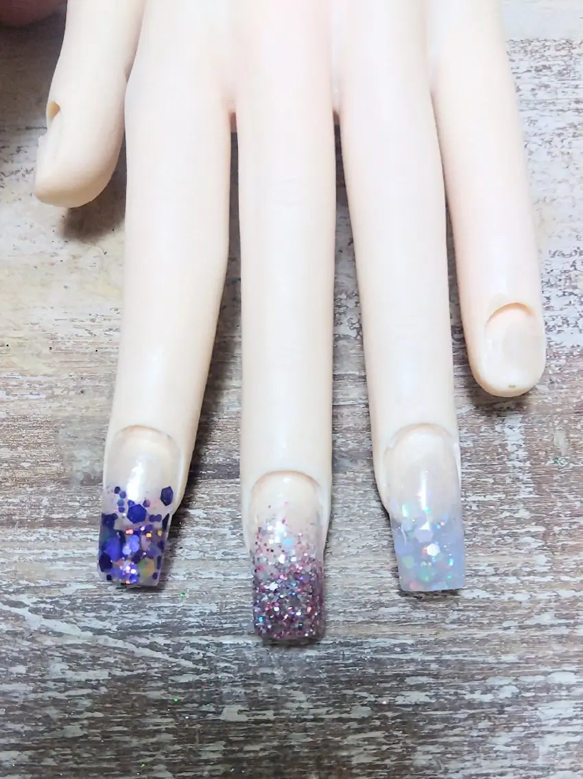ネイル グラデーション ラメ(グリッター) ラメグラデーション スカルプネイル NailSalon Ne-Neのネイルデザイン