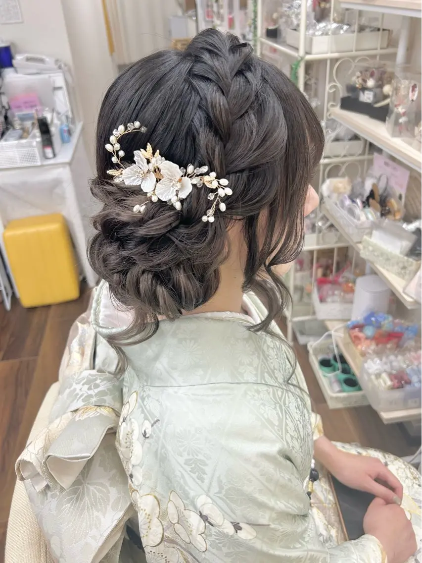 ロング ヘアセット YUMEYAKATA 五条店のヘアスタイル