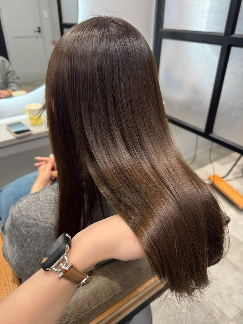 セミロング カラー カット ヘアカラー 縮毛矯正 トリートメント 縮毛矯正/透明感 カラー🏝️あんじゅのヘアスタイル