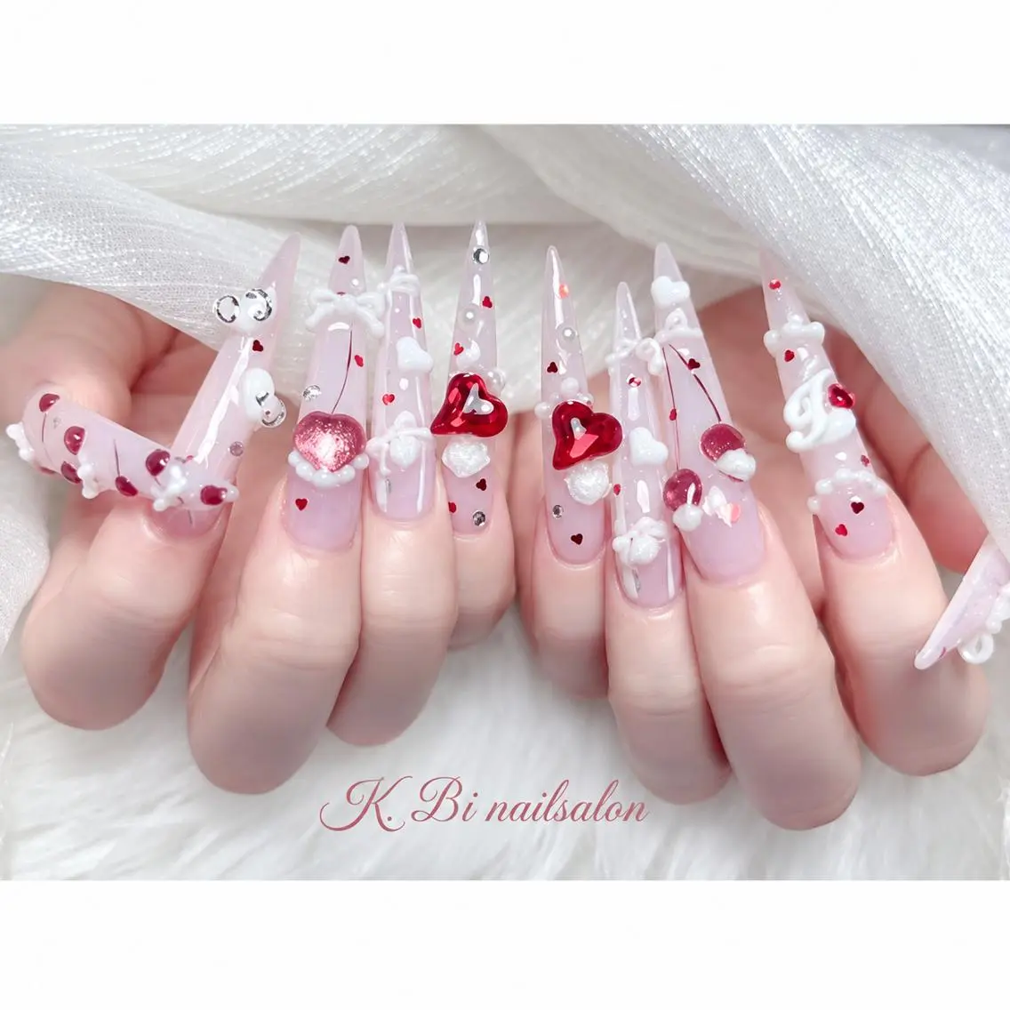 ネイル 成人式 フットネイル ジェルネイル マグネットネイル 大理石ネイル(マーブル) ハンドネイル K.bi_nail ネイル長さ出し専門店のネイルデザイン