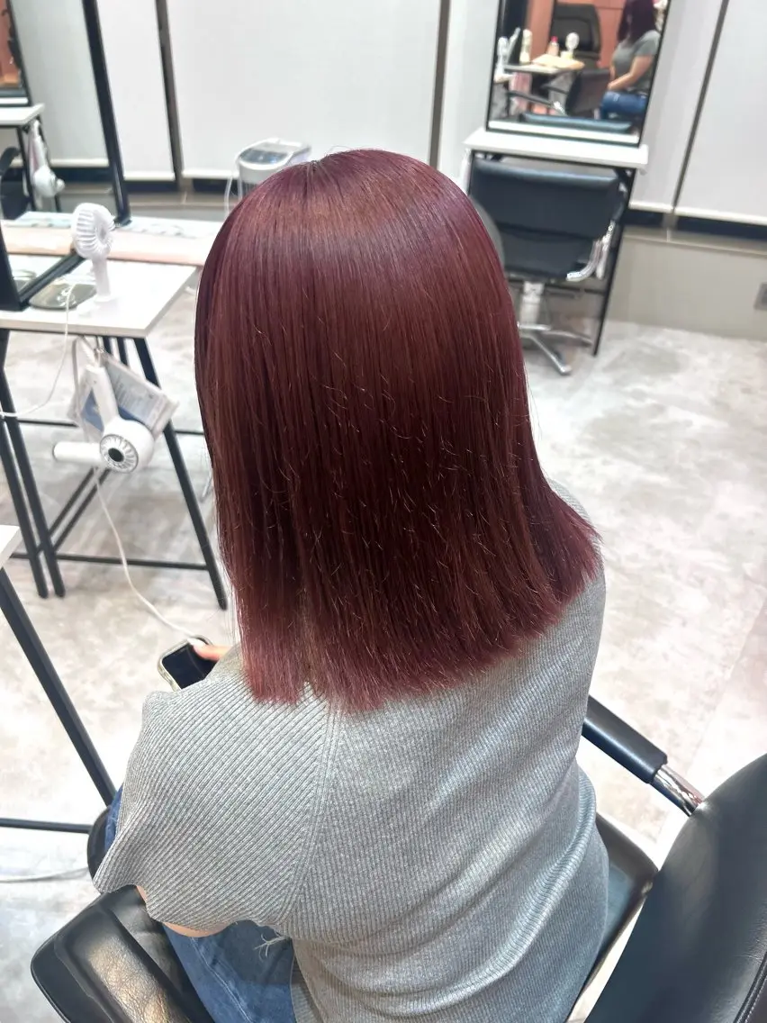 ミディアム ヘアカラー 透明感/艶カラー 💘Hanaのヘアスタイル