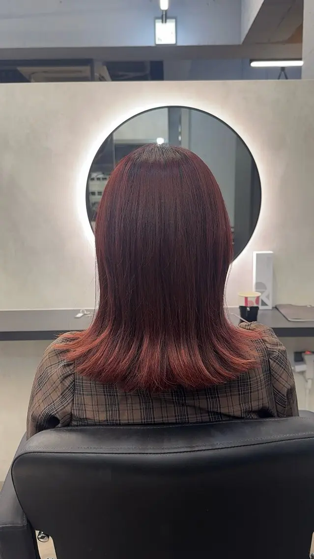 セミロング カラー ヘアアレンジ 新宿 /髪質改善/ レイヤー/ヒュウガのヘアスタイル