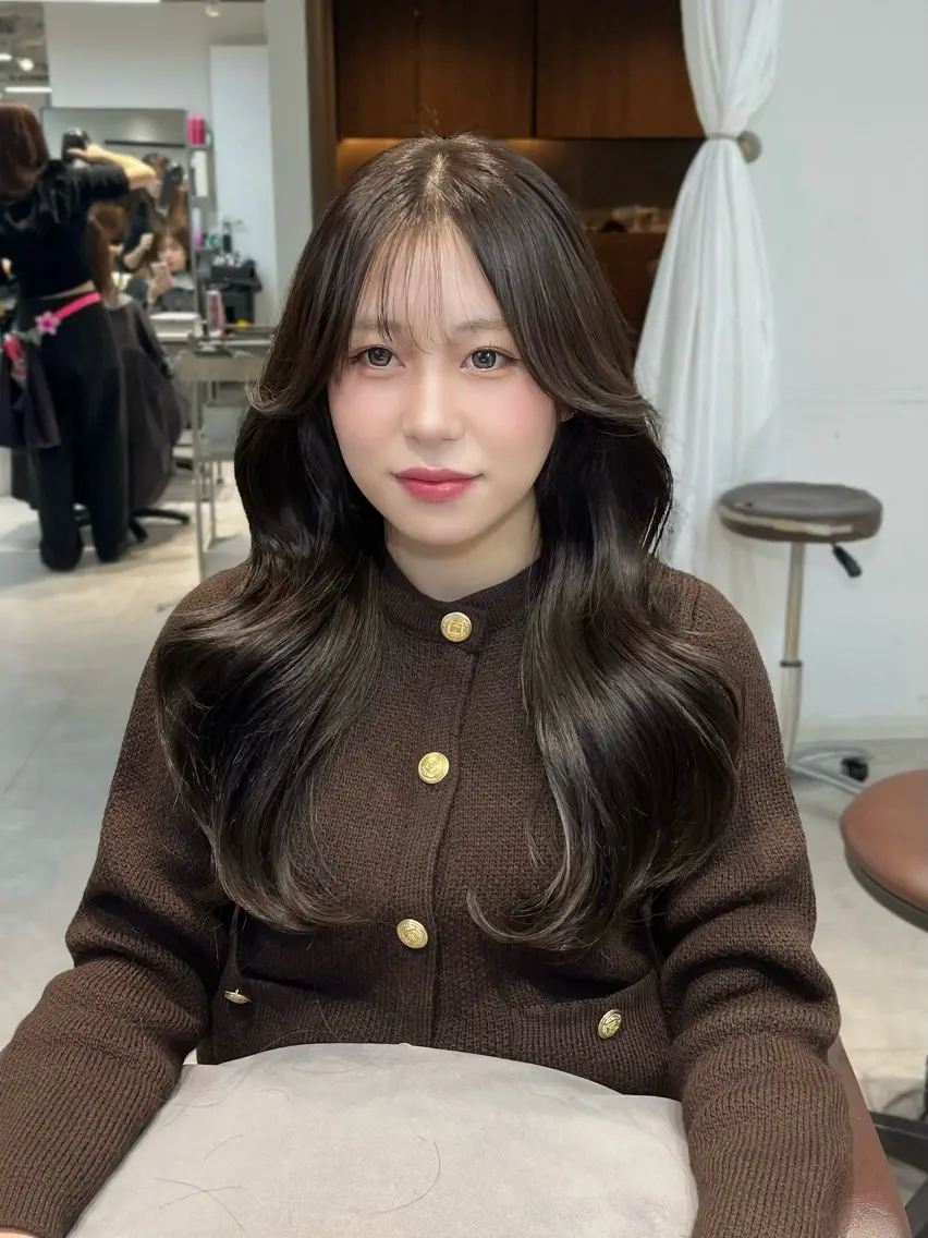 カラー ヘアアレンジ ブラウンカラー 透明感カラー カット ヘアカラー 似合わせ顔まわり カット💛森尾真由美のヘアスタイル