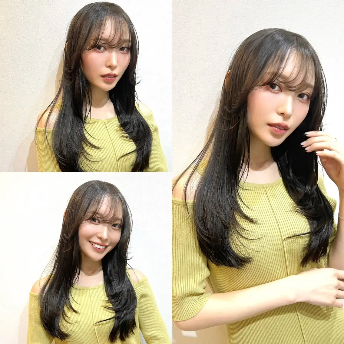 セミロング カラー ヘアアレンジ レイヤーカット 顔まわり職人🇰🇷 韓国ヘア/KAITOのヘアスタイル