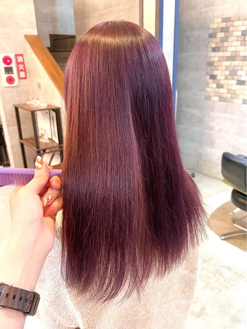 セミロング カラー イロアイヘアー Renのヘアスタイル