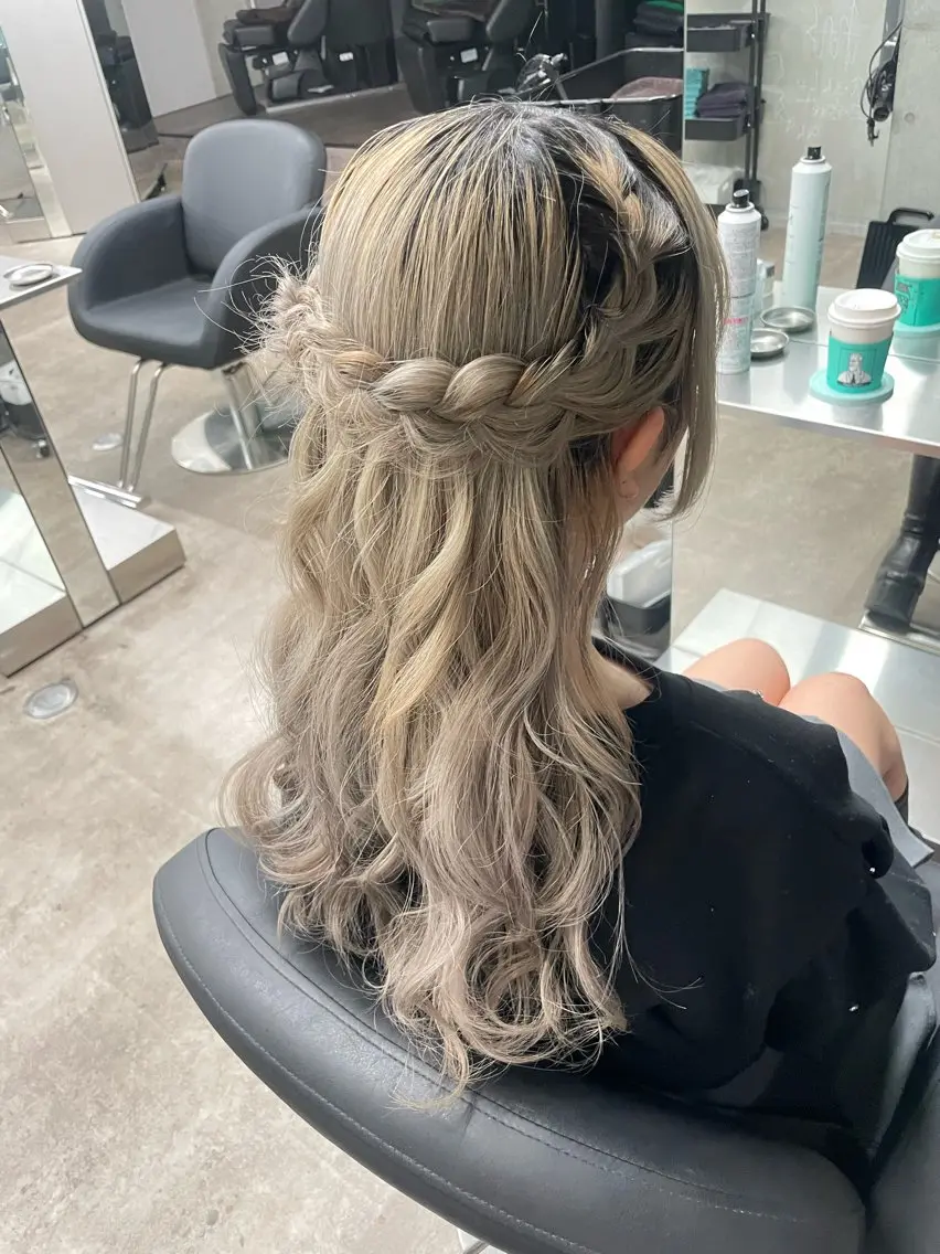 ヘアアレンジ ヘアセット 速水 ゆきののヘアスタイル