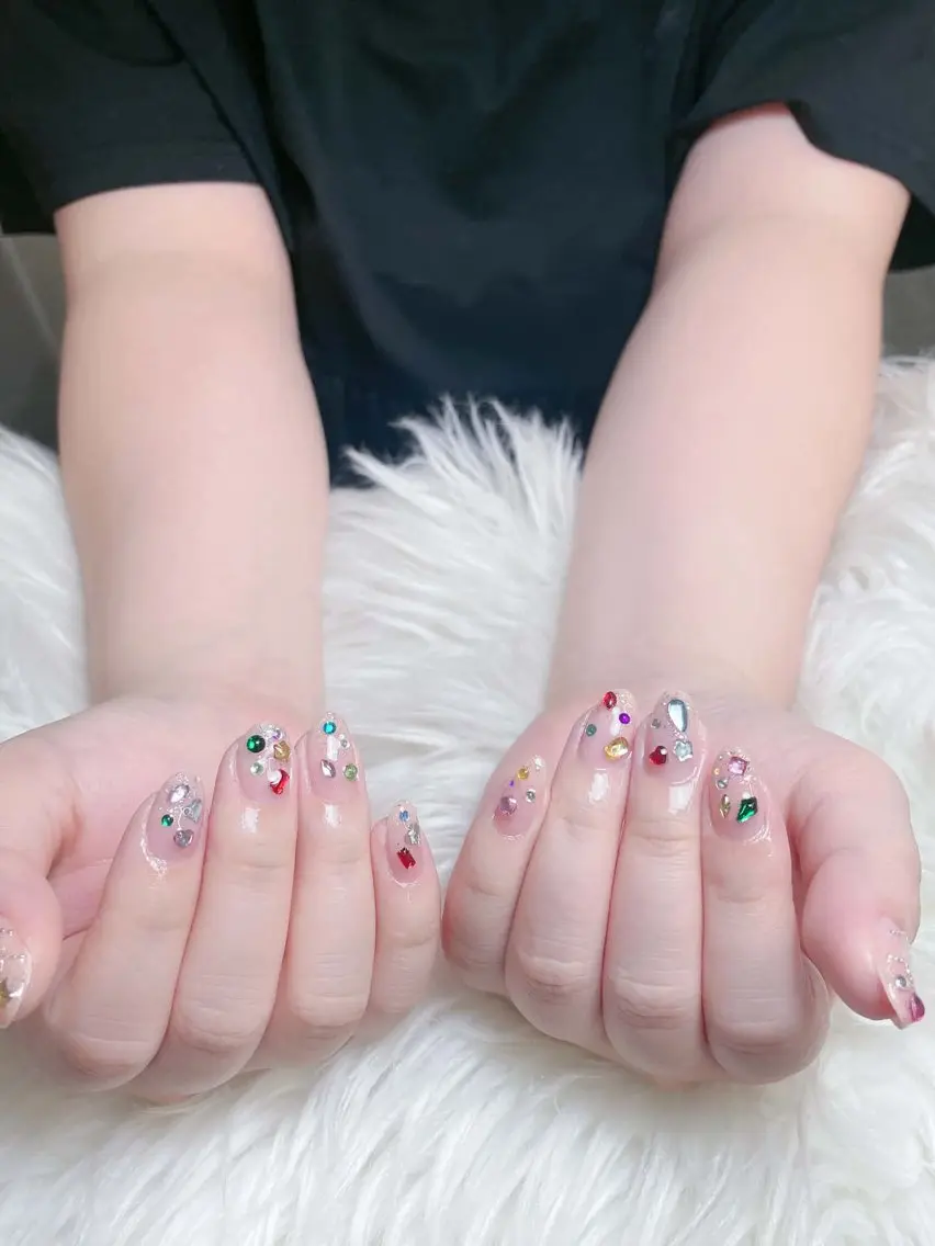 ネイル 長さ出し フレンチネイル グラデーション 韓国ネイル マグネットネイル ハンドネイル Lannie nailのネイルデザイン