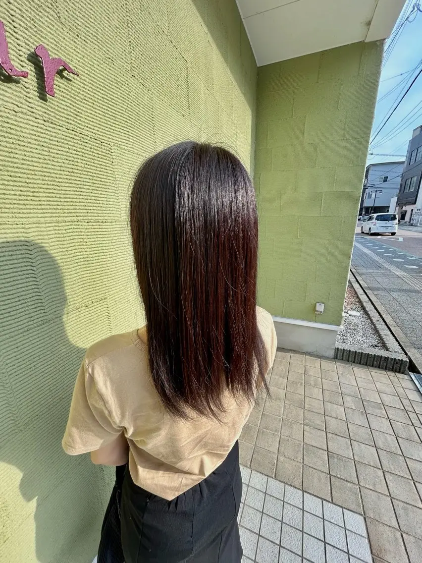 ミディアム ヘアカラー 坂口 遥香のヘアスタイル