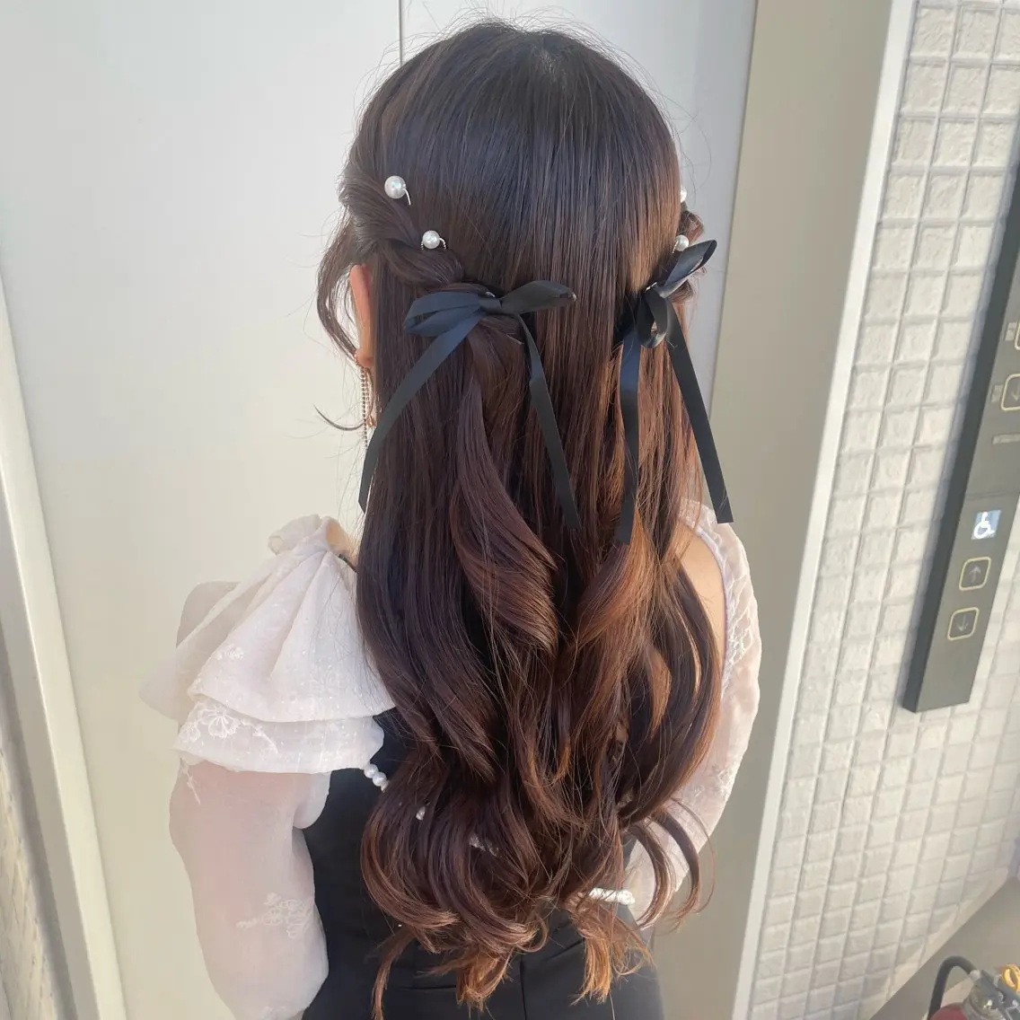ヘアアレンジ ヘアセット 銀座：似合わせカラー オリーブ🫒アレンジのヘアスタイル