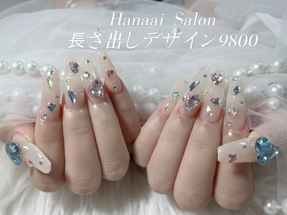 ロング ハンドネイル Hanaai Rikaのネイルデザイン