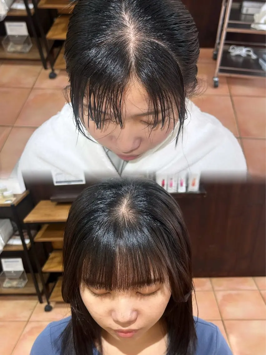 カット 縮毛矯正 たきぐち さくらのヘアスタイル