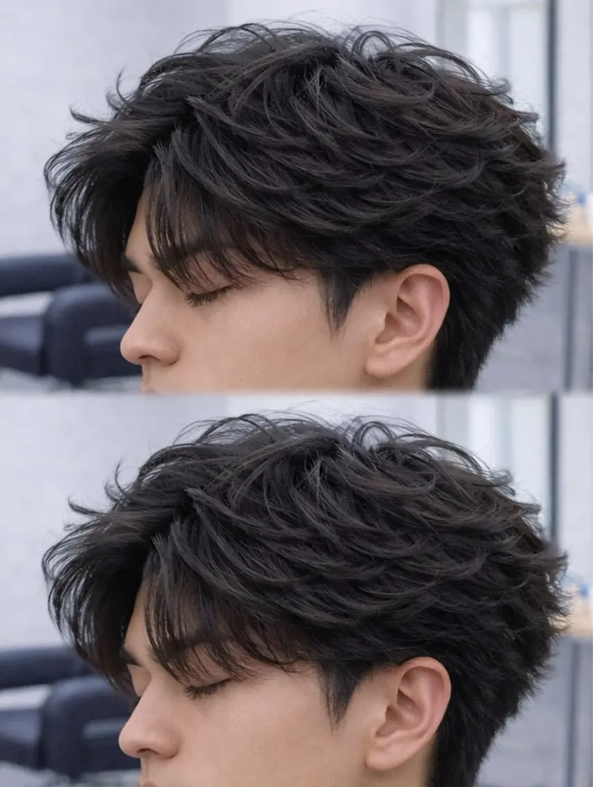 ショート パーマ ヘアアレンジ メンズ フェザーパーマ メンズパーマ ショートヘア ニュアンスパーマ カット パーマ トリートメント ヘッドスパ ヘアセット 🔥ニュアンス フェザー小林海斗🔥のヘアスタイル