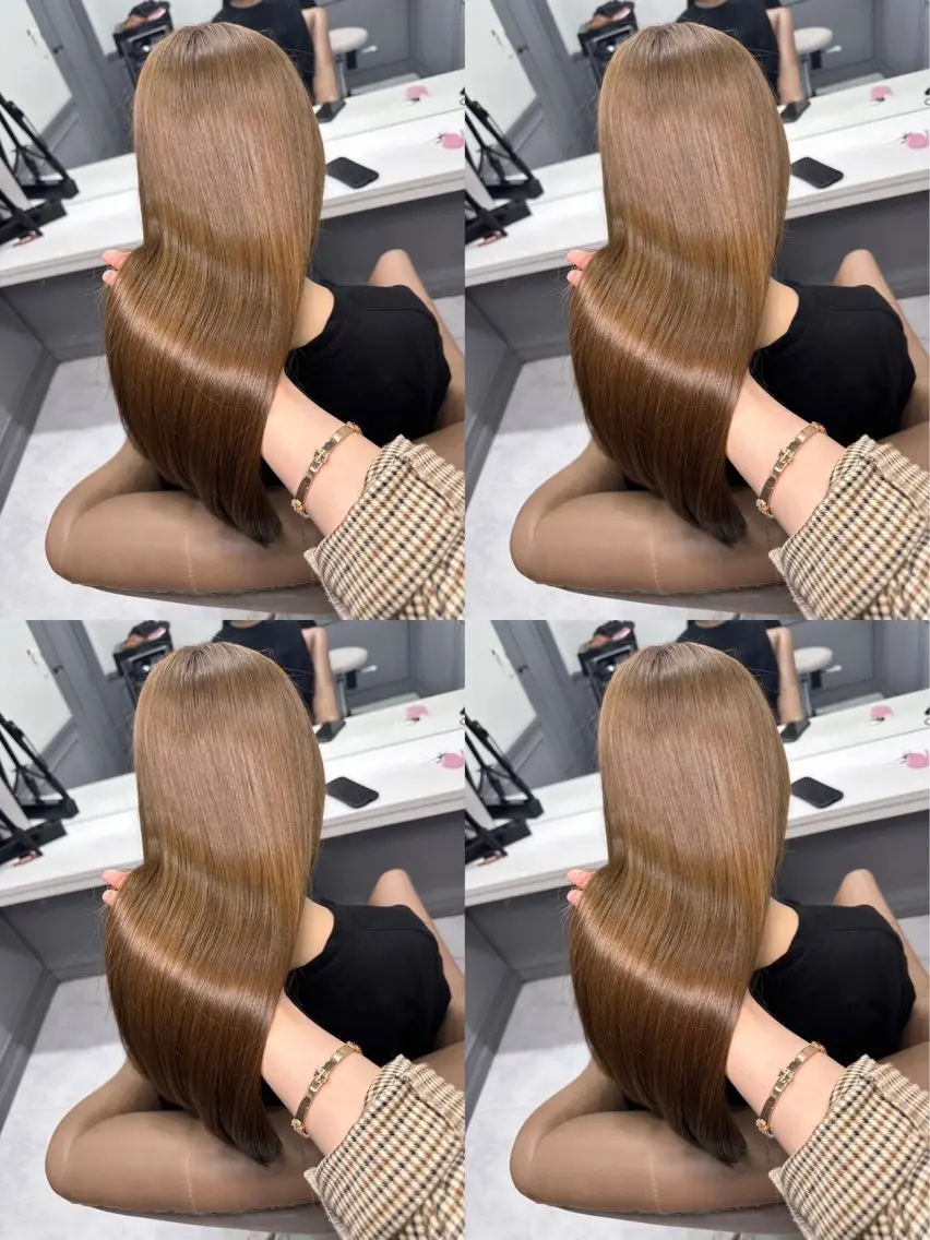 ロング カラー ヘアカラー トリートメント 🦋REISA🦋 エクステ×ハイトーンのヘアスタイル