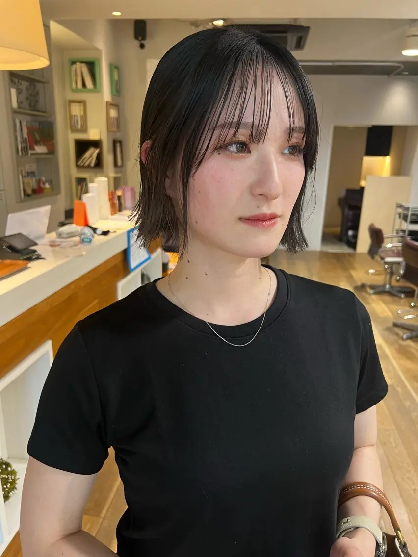 ミディアム ボブ カット トリートメント 松本 夏海のヘアスタイル