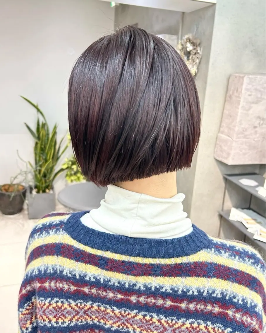 ショート カラー カット ヘアカラー トリートメント 艶髪/ショート/ ボブ/なつきのヘアスタイル