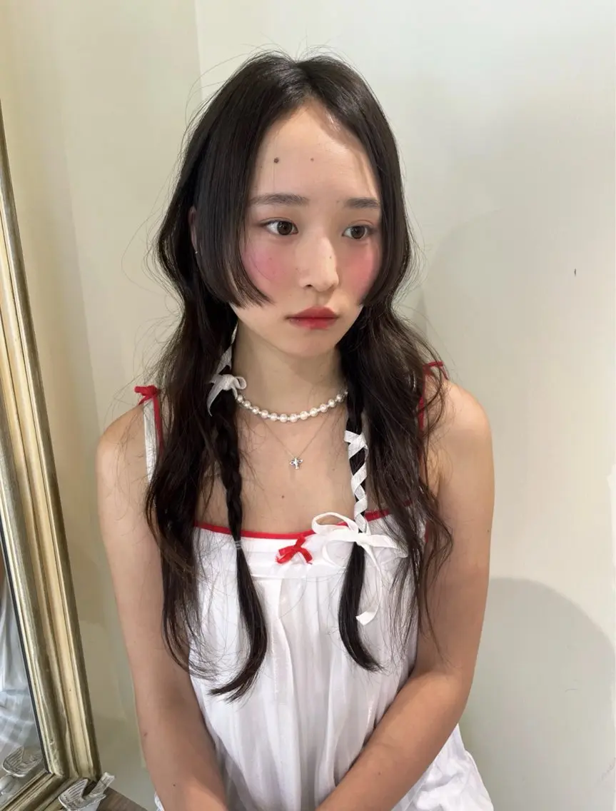 ロング 顔周りカット カット anzu🤍透明感/ 似合わせhair🌛のヘアスタイル