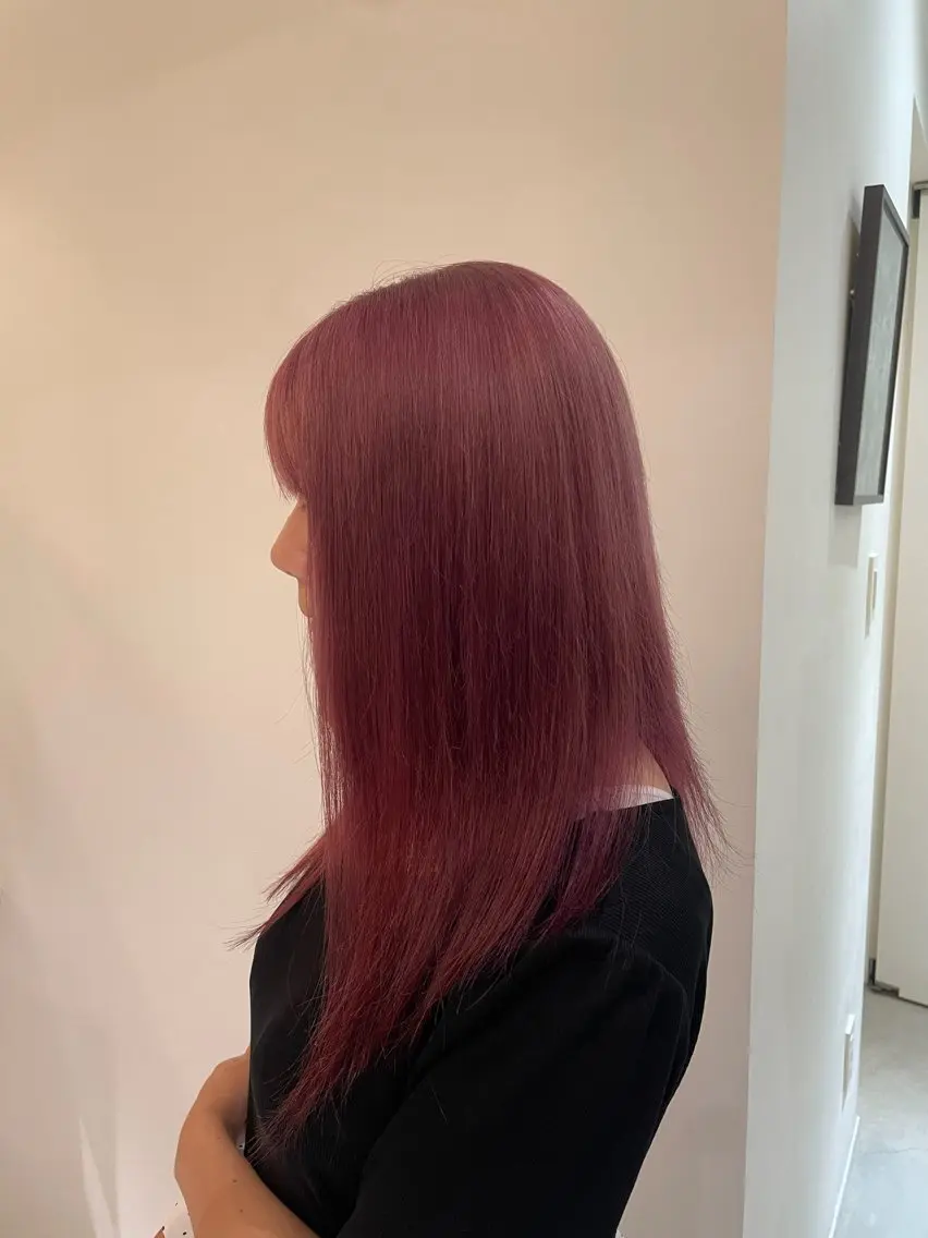 ロング カラー ブリーチモデル募集中 服部心咲のヘアスタイル