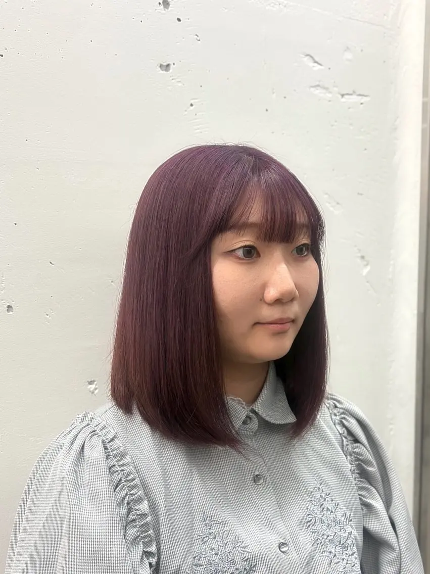 ミディアム カラー ラベンダーカラー ピンクカラー ピンクラベンダー 🌟ゆりあ🌟 JILLSTUDIOのヘアスタイル