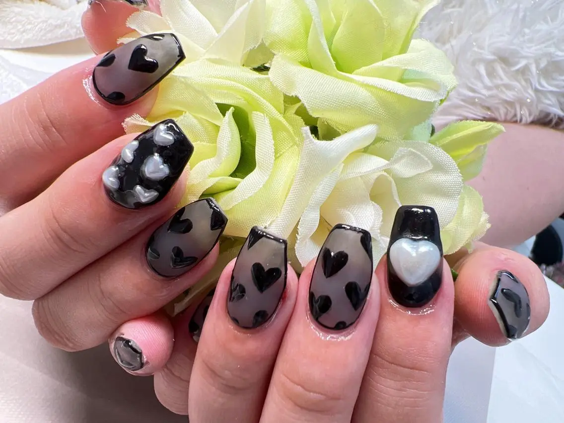 ネイル ハート マットネイル coco nailのネイルデザイン