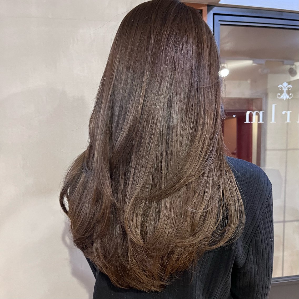 ロング カラー レイヤーカット カット ヘアカラー ボブ/顔周りレイヤー carlm:上川美幸のヘアスタイル