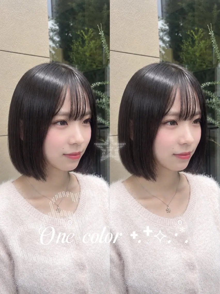 ミディアム ヘアカラー ハイトーン/透明感 カイリ💕🫧のヘアスタイル