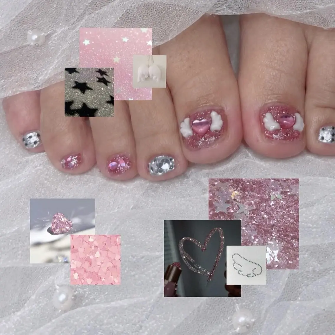 ネイル アートネイル フットネイル フットネイル hana_lala _ange🍓💫のネイルデザイン