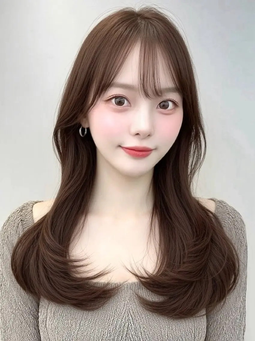 ロング カラー ブリーチ 透明感カラー ハイトーンカラー インナーカラー くびれヘア カット ヘアカラー Mao／顔周り ／透明感カラー🎀のヘアスタイル