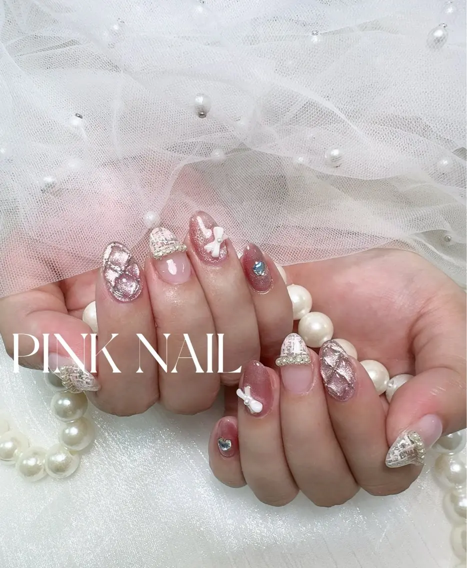 ネイル ハンドネイル pink nailのその他イメージ