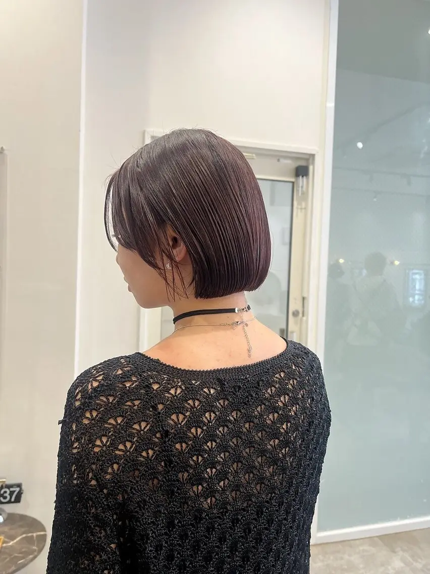ショート カラー カット ヘアカラー トリートメント keshiki 大名のヘアスタイル