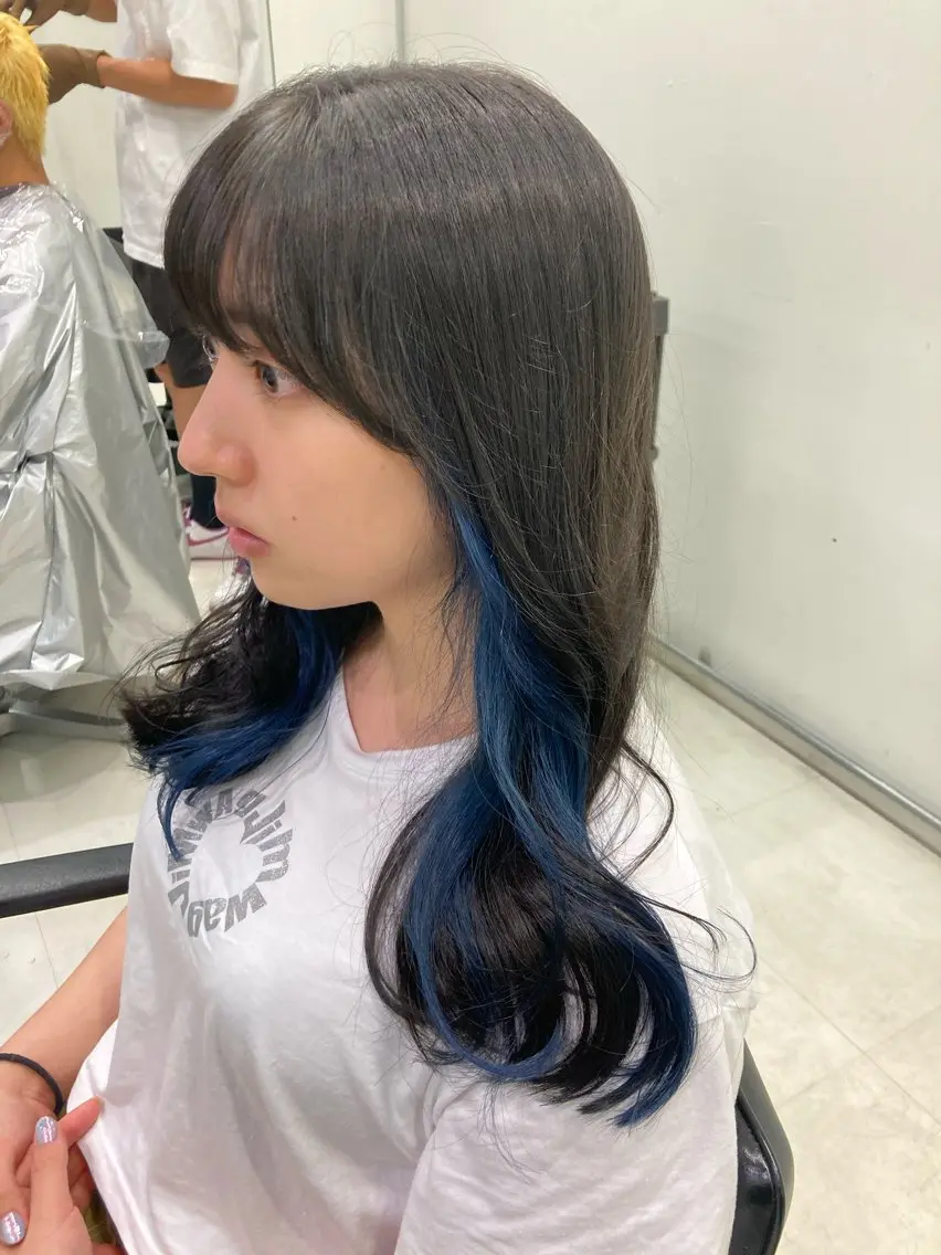 ロング カラー カット ヘアカラー トリートメント 💖ブリーチなし透明 感💖ASAHIのヘアスタイル