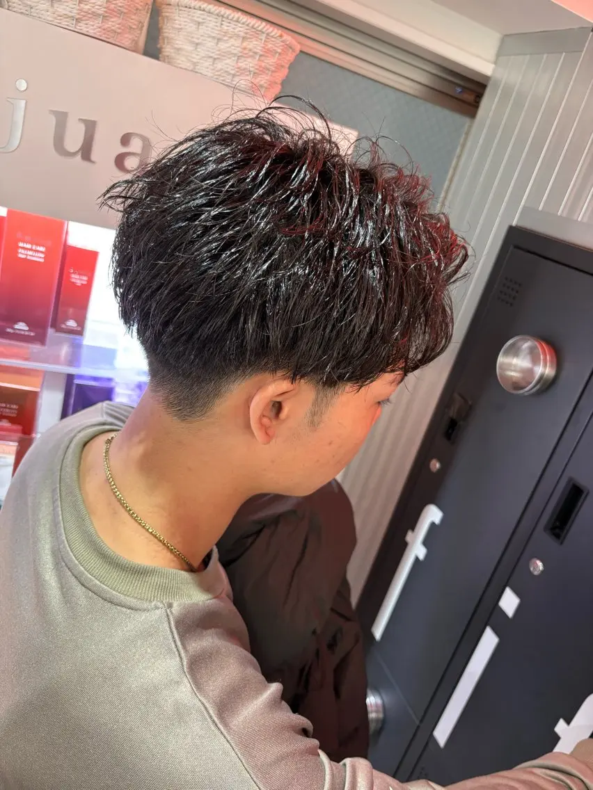 ミディアム カラー パーマ メンズ カット パーマ トリートメント ヘアセット 🔥最強メンズ特化/ パーマの達人🔥風見のヘアスタイル