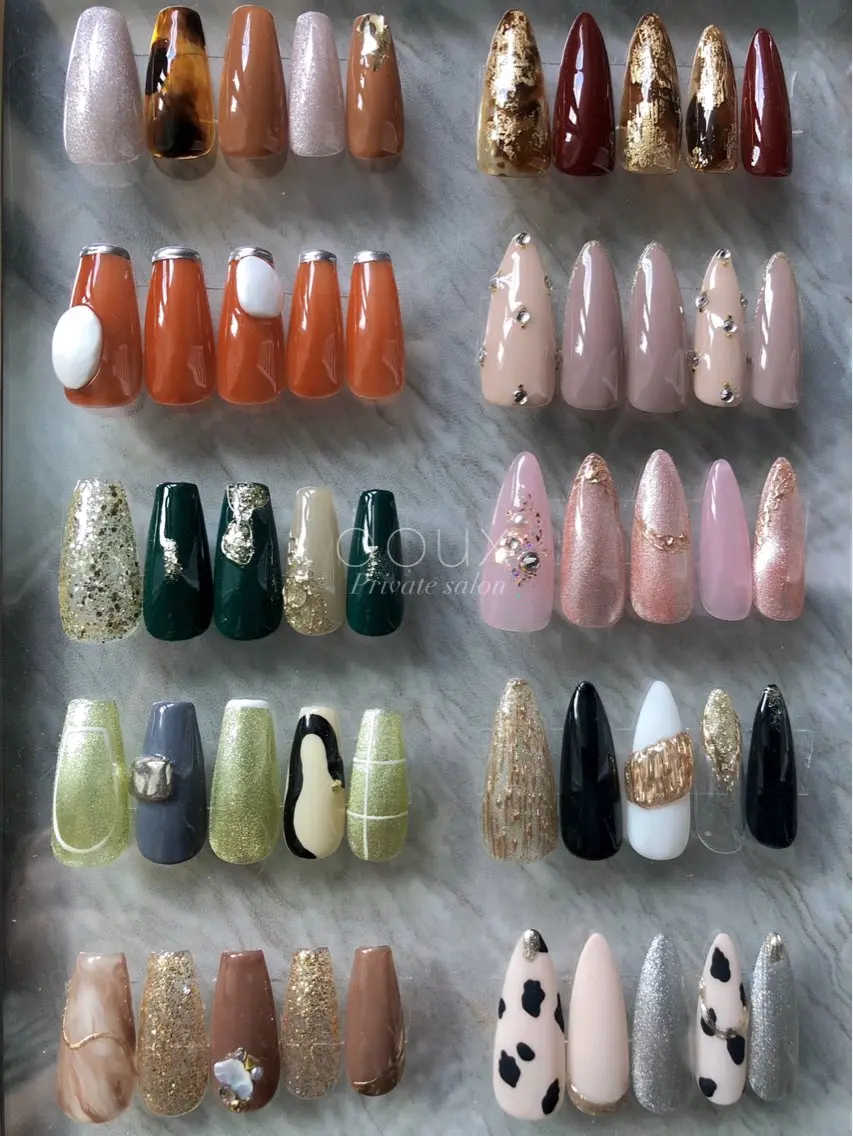 ネイル べっ甲ネイル 韓国ネイル マグネットネイル ニュアンスネイル ワンホンネイル doux. nailのネイルデザイン