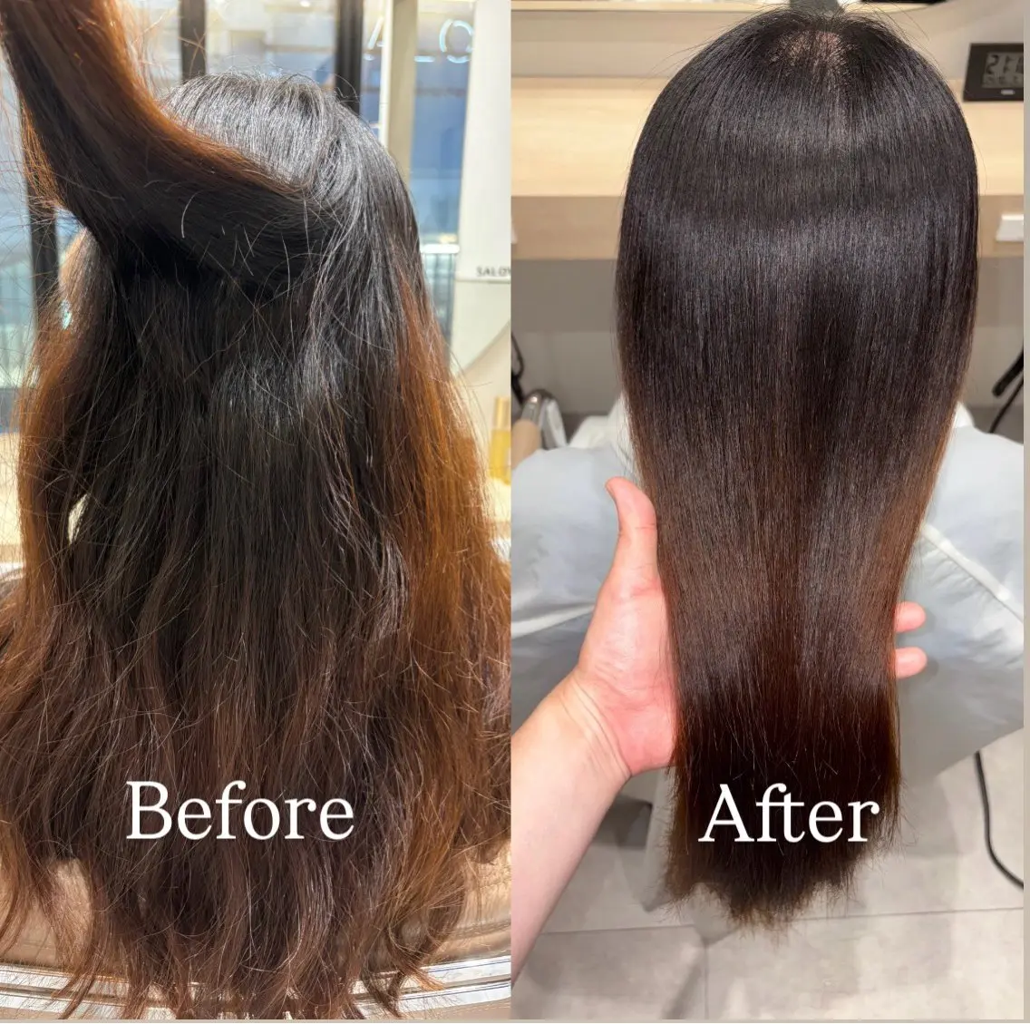 セミロング 縮毛矯正 トリートメント 吉武 茂暉のヘアスタイル