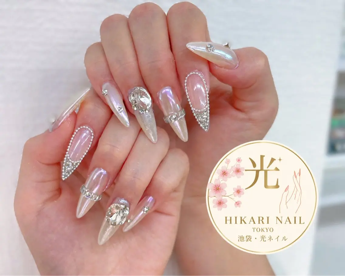 ネイル ハート マグネットネイル 持ち込み ワンカラーネイル シンプルネイル ハンドネイル HikariNail Ikebukuroのネイルデザイン