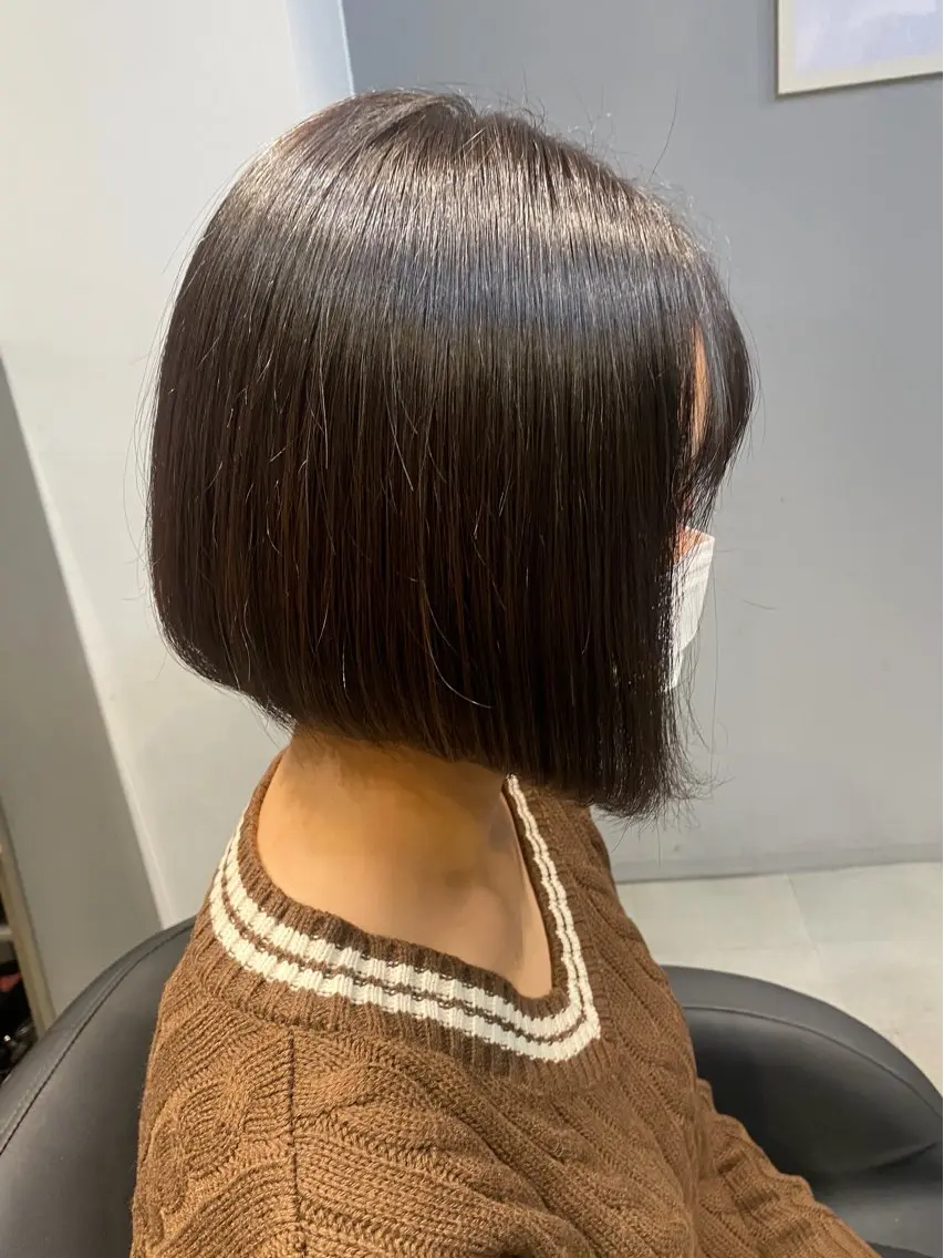 ミディアム 【暖色系艶髪×ボブ】 🍒kaede🍒のヘアスタイル