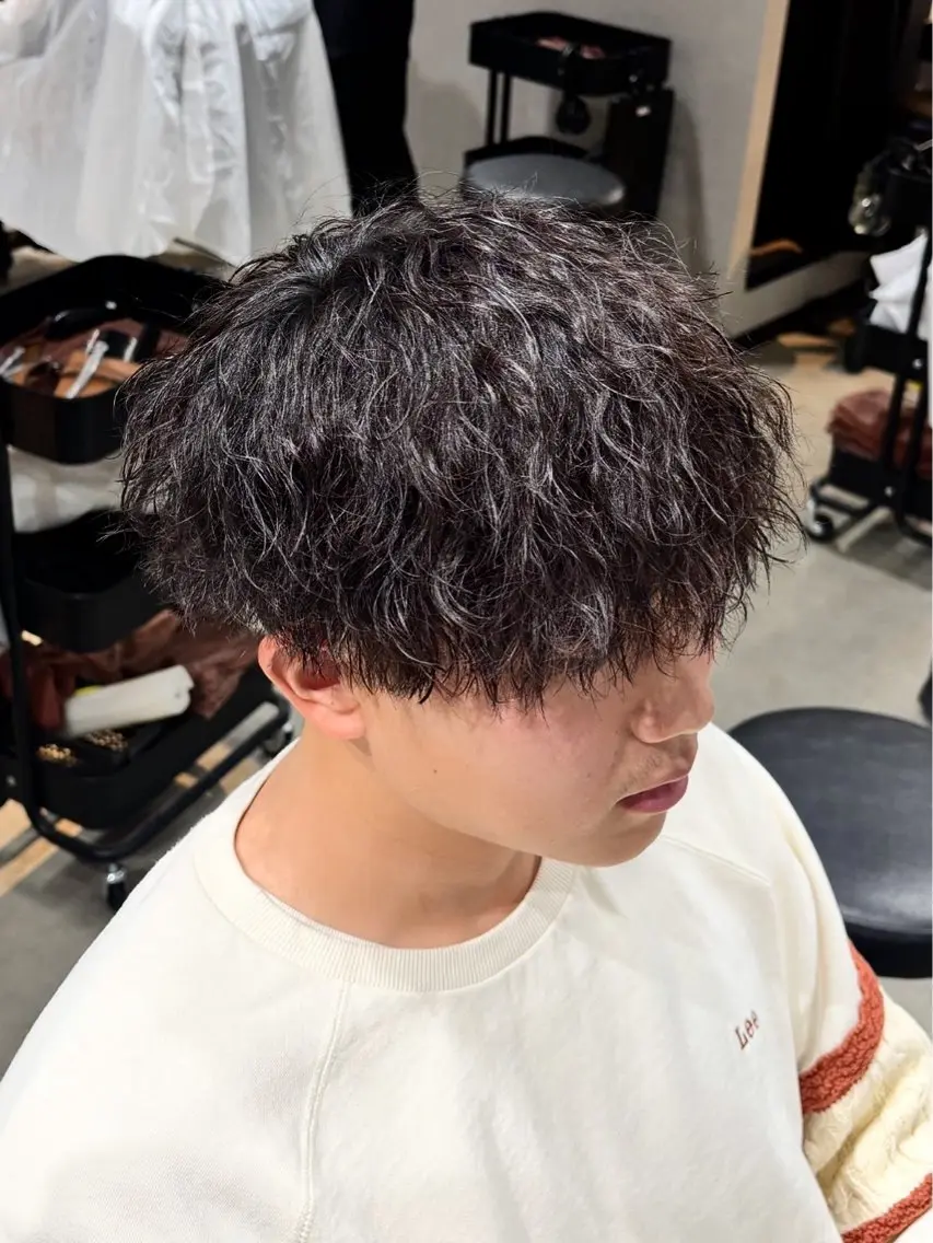 パーマ メンズ カット パーマ メンズ特化 RENのヘアスタイル